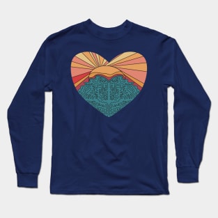 Colorful Abstract Ocean Sunset Long Sleeve T-Shirt